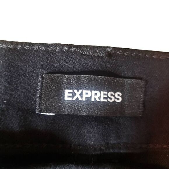 Express Skinny Mid Rise Supersoft Black Jeans‎ Size 8R - Picture 9 of 12